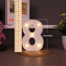 1/3/4/5pcs LED Numeric Lights (6.3"/8.27") - Romantic Warm White, Birthday, Wedding, Anniversary, Party Decor | Proposal Decoration, Personalized Gift - White - View 22