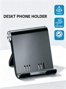 Pink / Blue Available, Foldable Portable Desktop Phone & Tablet Stand, Compact Lightweight Holder, Suitable For Restaurant, Bedroom, Bathroom And Outdoor Use - Multicolor - View 3