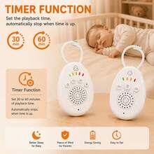 CDYCAM Baby Monitor With Two-Way Talk Function, 1000mAh Rechargeable Battery, Built-In 5 Lullabies For Sleep Aid, Compact And Portable, Gift For Mom And Baby - White - View 10