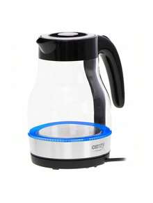 CAMRY Glass Electric Kettle, Glass Tea Kettle, 1.7L Water Kettle - LED Illumination, Boil-Dry Protection, Auto Shut-Off - EU E Type Plug(220-240V) - View 3