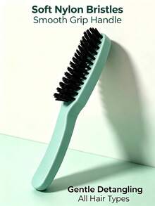 Soft Nylon Bristle Detangling Hair Brush, Ergonomic Smooth Handle, Skin-Friendly Anti-Frizz Styling Comb, Portable Unisex Hair Tool, Suitable For Home, Daily Use, Travel, All Hair Types, Detangling Anti-Frizz Smooth Hair Styling Tool - Multicolor - View 11