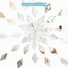Various Shapes Mirror Mosaic Tiles - Mini Rhombus Glass Mirror, Suitable For DIY Art Wall, Door, Home Decor - 0.1cm Thickness, Mini Size, Perfect For Craft Projects - A - View 10