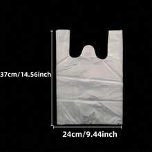 100pcs/50pcs Thickened Large Black Trash Bags, Kitchen Garbage Bags, Vegetable Bags, Large Size Trash Bags, Suitable For Paper, Plastic, Bottles, Newspapers, Lawn, With Handle T-Shirt Bags, Large Capacity Plastic Bags - Tank Top Style - View 14