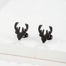 1 Paar winzige massive Dreieck-Ohrringe aus goldenem Edelstahl, minimalistischer geometrischer Ohrschmuck für Frauen und Mädchen - GED087 - Übersicht 5