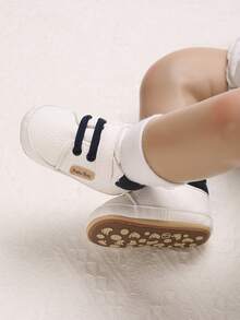 Classic Infant Sneakers, Boys' & Girls' Shoes, Comfortable, Soft, Neutral Infant Anti-Slip Shoes - White - View 2