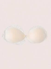 Lignisse Solid Silicone Sticky Bra With Storage Board Invisible Push Up Front Closure Strapless Backless Seamless Reusable Breast Pasties Women Intimates - Multicolor - View 8