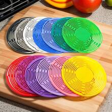 Colorful Multi-Function Non-Slip Silicone Coaster Set, Suitable For Cup Holders And Storage, Breathable Mesh Bag With Durable Pull Ring, Suitable For Kitchen And Outdoor Use, Suitable For Drinkers And Picnickers, Perfect Holiday Gift For Outdoor Enthusiasts. - Multicolor - View 3