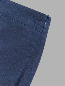 Women's Autumn High Waist Wide Leg Denim Jeans, Casual Straight Leg Pants - Blue - View 4