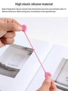 1 buah Pengatur Kabel Magnetik Kreatif Multi-Warna Baru, Klip Kabel Magnetik Silikon, Penggulung Kabel, Pengikat Kabel, Magnet Kulkas, Klip Penyimpanan, Pengatur Kabel Multifungsi Minimalis Universal - MultiWarna - View 4