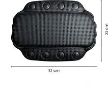 Black Bathtub Pillow, Equipped With 8 Suction Cups, Size 23 X 32 Cm, Washable - 1pc - View 2
