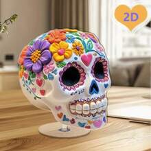 2D Acrylic Desktop Decor, Day Of The Dead Halloween Home Party Decoration - C - View 5