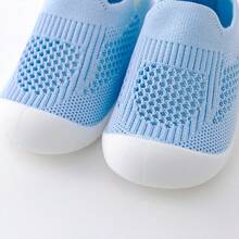 1pair Unisex Toddler Soft Bottom Anti-slip Mesh Breathable Walking Shoes - Blue - View 6