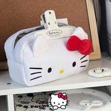 SANRIO 1PC/Plush Kitty Cat Pencil Case, High-Value Aesthetic Large Capacity Stationery Storage Pencil Box For Middle School Students, Christmas Gift, Birthday Gift, Back To School - 1 PC KT - View 5