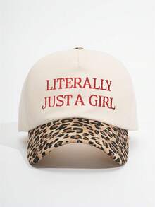 1pc Embroidered "LITERALLY JUST A GIRL" Colorblock Baseball Cap, Adjustable Trucker Hat, Sun Protection Casual Cap For Spring/Autumn Travel, Beach Vacation, Men's Y2K Style Youth Hat - Baseball Cap - View 16
