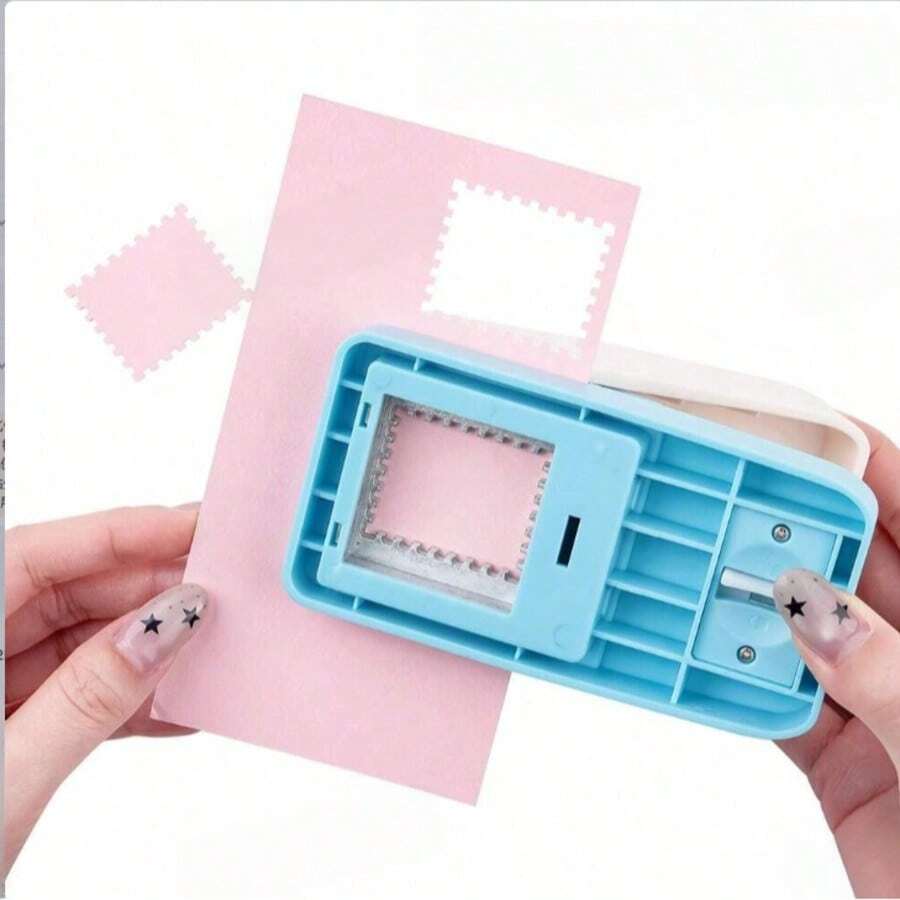 Perfurador de Carimbo Retangular Grande, Perfurador de Papel, Perfurador de Papel Manual Adequado para Artesanato Feito à Mão, Scrapbooking, Diários, Confecção de Cartões - Retângulo grande - Visão 1