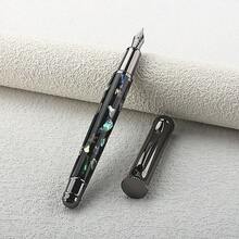 Shell Pattern Fountain Pen Metal Nib Luxury Writing Pen With Denim Pen Bag Business Office Gift Pen - 559 - View 5