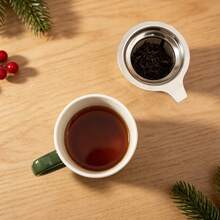 1 buah Cangkir Teh Keramik Motif Pohon Natal 490ml/16.5oz dengan Saringan Teh dan Tutup. Aman untuk Microwave dan Mesin Pencuci Piring. Cangkir Minum Keramik. Cocok untuk Teh Daun Lepas, Kopi, dan Minuman Panas. Ideal untuk Penggunaan Sehari-hari. Hadiah Natal yang Sempurna - MultiWarna - View 8
