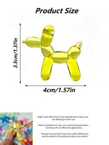 20/10pcs Colorful Balloon Dog Figurines, Desktop Decor, Mini Crystal Texture, Suitable For Living Room, Entryway, Coffee Shop, Halloween Tabletop, Holiday, Micro Landscape Decoration, Birthday Gift Bags, Party Fillers And Various DIY Craft Accessories - Multicolor - View 13