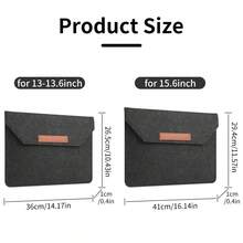 13-15.6 Inch Tablet Laptop Sleeve Bag, Suitable For Neo 13" A3404 Air Pro 13" 15", Felt Protective Case, Portable Travel Office Electronic Accessory - View 7
