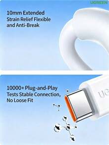 UGREEN L305 USB To Type-C Data Cable, 100W 6A Super Fast Charging, 10,000+ Bend Durability, USB 2.0 40MB/S High-Speed Data Transfer - View 6