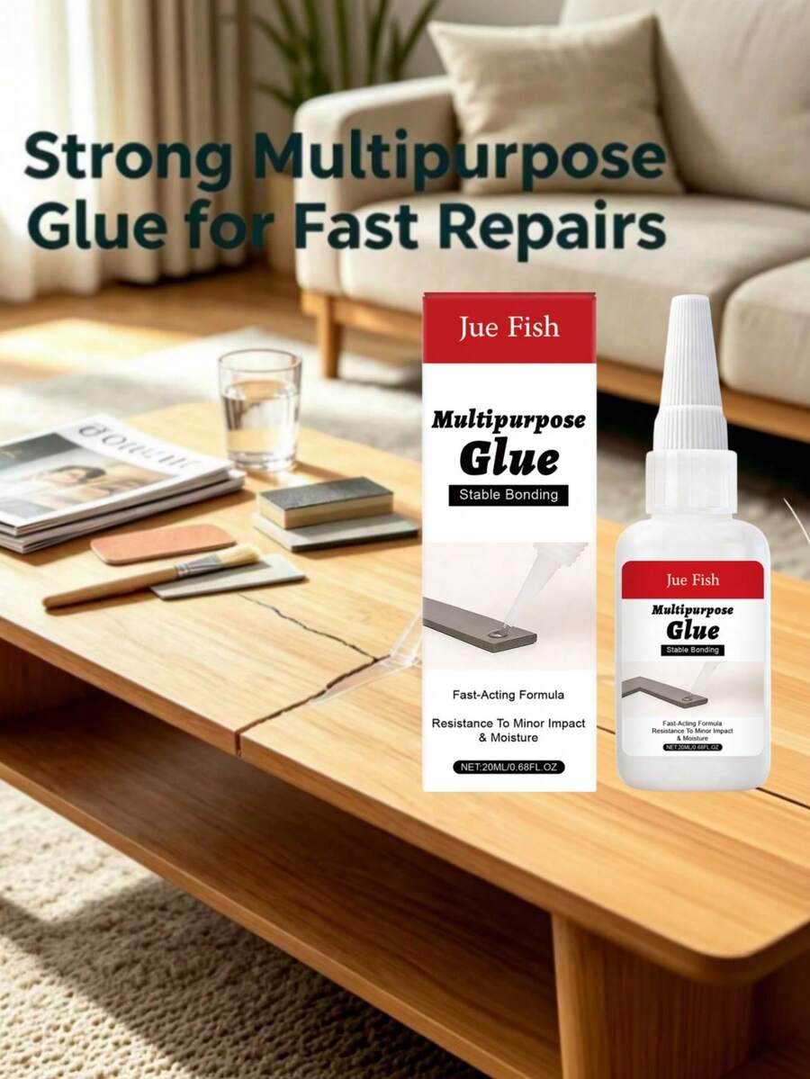 Strong Multi-Purpose Glue, Fast-Drying And Firm Adhesion For Daily Maintenance And Repair, Multi-Material Universal Adhesive, Strong Instant Bonding, Fast-Drying, Repair Shoes, Ceramics, Porcelain, Metal, Plastic, Wood, Leather, - A - View 1