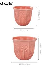 choxila 1pc Middle Eastern Style Thick Coffee Cup, Creative Ceramic Embossed Date Palm Tree Arabic Style Mug, 100ml And 180ml, Suitable For Home Gatherings, Saudi National Day And Restaurant Use - Coconut Tree Ceramic Mug - View 13