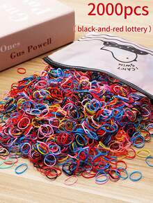 6000/5000/3000/2000pcs Mini Solid Color Disposable Hair Ties, Strong And Durable Small Hair Bands, Gentle On Hair, Suitable For Daily Use - Multicolor - View 33