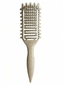 1pc Portable Curling Hair Brush - Nylon Bristles, Suitable For All Hair Types, Easily Detangles And Adds Volume - Multicolor - View 14