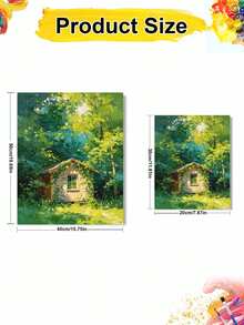 1pc Digital Oil Painting Forest Treehouse - DIY Handmade Art, Home Wall Decor, Canvas Oil Painting Decoration Birthday, Party And Holiday Gift, Includes Brushes And Paints - Sets - View 8