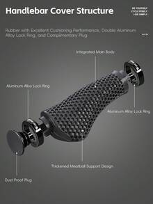 WEST BIKING 3D Printed Bicycle Handlebar Grips Soft Rubber Shock Absorbing Lightweight Waterproof And Non Slip Mountain Bike Accessories - Multicolor - View 3