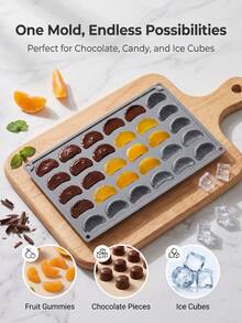 2pcs Orange Shaped Silicone Molds, Heat-Resistant Silicone Material, Easy To Shape, Multi-Functional Dessert Molds, Suitable For Baking Desserts, Fruit Cakes And French Mousse, Essential For Holiday Cooking, Decorative Cake Molds. - Multicolor - View 2