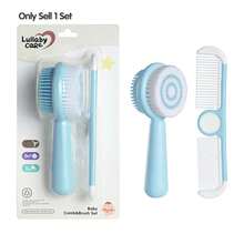New Design 2pcs Baby Brush And Comb Set, Soft Bristle & Silicone Dual-Sided Brush With Wide & Fine Tooth Comb - Multicolor - View 14