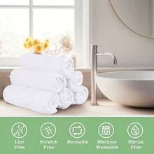 9pcs Premium Face Towel Set - Quick Dry - Ultra-Fine Coral Fleece Fiber Soft - High Absorbency - Multi-Purpose, Can Be Used As Bath Towel, SPA Towel, Face Towel And Hand Towel - Multicolor - View 8