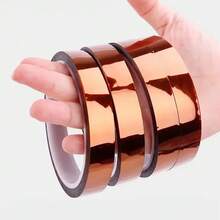 1Roll High Temperature Heat Resistant Polyimide Tape, 5-40mm Width Adhesive Thermal Insulation Tape, No Residue High Temp Tape For Gold Finger Sublimation Heat Press Soldering Circuit Board BGA 3D Printing Electronics Industrial Maintenance - Multicolor - View 3