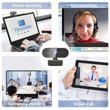 Fashion 1080P HD USB Webcam, Auto Focus And Auto Zoom Function, 360° Rotatable Design, Built-In Macro Lens, Plug And Play, Suitable For Laptop, PC And Smart TV USB Webcam, Suitable For Online Courses, Video Conferencing And Live Streaming Recording Device - View 7