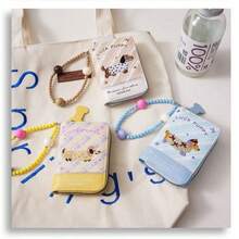 1pc Cute Embroidered Dachshund Short Wallet, Zipper Card Case, Colorful Multi Card Slots Coin Purse For Daily Use - Multicolor - View 7