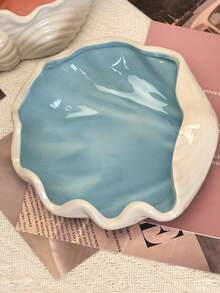 1件海星贝壳造型陶瓷桌面摆件，可用作烟灰缸或首饰架，家居客厅装饰品 - 多色B - 查看 8