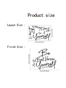1pc Slogan Graphic Wall Sticker, Stickers, Wall Decal, Vinyl Decal For Home Decorations, Spring Decoration Items Refresh Your Home, Festival Decoration Stickers Gifts Birthday Graduation - Multicolor - View 8