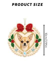 Custom DIY 3D Pearl Painting Pet Dog Photo Hanging Decor, Diamond Painting Suncatcher Home Christmas Decoration, Handmade Gift For Women - Multicolor - View 9