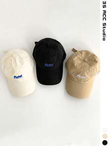 女款軟頂快乾字母刺繡棒球帽，輕量透氣運動帽，春夏季旅行修臉防曬帽 - 字母速乾棒球帽 - 查看 2