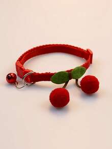 1pc Cherry Decor Pet Collar 1pc Cherry Decor Pet Collar 1pc Cherry Decor Pet Collar - Multicolor - View 12