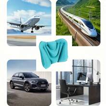 Manual Inflatable Lumbar Pillow, Portable Inflatable Waist Cushion, Lumbar Support Pad, Unisex Lightweight Back Support Air Cushion, Travel Pad, Essential Accessory For Long-Term Sitting In Train, Airplane, Office, Car, Camping And Travel - Grey - View 11