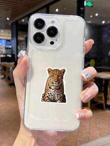 50pcs Leopard Print Element Stickers, Fashionable Popular Girl Stickers, Suitable For Phone Cases, Water Bottles, Scrapbooks, Notebooks, Storage Boxes, Refrigerators, Skateboards And Other Personalized Decoration Materials, Perfect As Birthday Party Gifts - Leopard Print Sticker - View 7