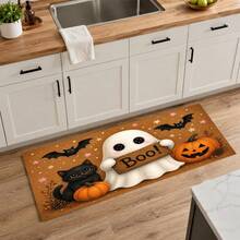 1pc Halloween Ghost Pattern Kitchen Absorbent Drying Mat, Fun Horror Style, Suitable For Halloween, Autumn Kitchen Countertop, Dining Table, Coffee Machine And Party Decoration - Multicolor - View 12