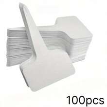 Waterproof Reusable T-Type Plant Tags For Garden Vegetables And Herbs 100pcs/Set - White - View 9