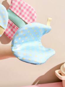 1pc 13x15cm Heat-Resistant Canvas Oven Mitt, Cute Plaid Mini Pot Holder, With Hanging Loop Multi-Function Kitchen Baking Microwave Heat Insulation Pad - View 6