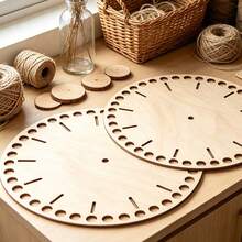 1pc Macrame Clock Base DIY Handmade Clock Base Weaving Craft Tool, Creative Perforated Wooden Clock Board For Macrame Weaving, Suitable For Weaving & Decorative Handicrafts, Handmade Gift Materials, Creative Hand Woven Projects - Classic - View 5