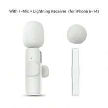 HITOZON Wireless Lavalier Lapel Microphone For Smartphone, Plug‑And‑Play Clip‑On Mic With Noise Reduction, Ideal For Vlogging, Live Streaming, Podcasting, Interviews & Teaching - White - View 8