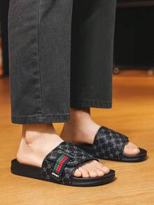 New Men's Beach Slippers, Fashionable Comfortable Soft EVA Sandals, Indoor/Outdoor Versatile - Black - View 4