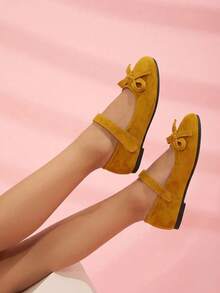 New Girls' Comfortable Soft Sole Flat Shoes, Fashionable - Yellow - View 5